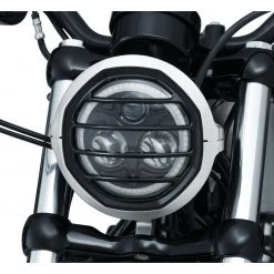 Kuryakyn Dillinger 5.75" Headlight Trim Ring For Harley 1994-2018 -Cheap Kuryakyn Store kuryakyn dillinger575 headlight trim ring for harley19942018 silver 9