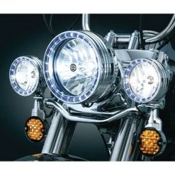 Kuryakyn LED Halo 4 1/2" Passing Lamp Trim Rings For Harley 1984-2016 -Cheap Kuryakyn Store kuryakyn led halo45 passing lamp trim rings for harley 7