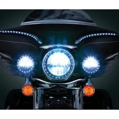 Kuryakyn LED Halo 4 1/2" Passing Lamp Trim Rings For Harley 1984-2016 -Cheap Kuryakyn Store kuryakyn led halo45 passing lamp trim rings for harley 9