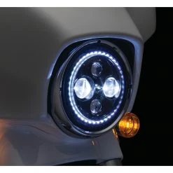 Kuryakyn Orbit Vision 7" LED Halo Headlight For Harley 1991-2022 -Cheap Kuryakyn Store kuryakyn orbit vision7 led halo headlight for harley19942017 7