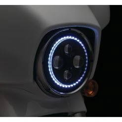 Kuryakyn Orbit Vision 7" LED Halo Headlight For Harley 1991-2022 -Cheap Kuryakyn Store kuryakyn orbit vision7 led halo headlight for harley19942017 8